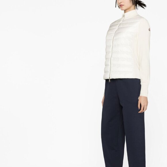 Moncler Quilted 750 Fill Power Down & Wool Short Cardigan - Picture 2 of 12